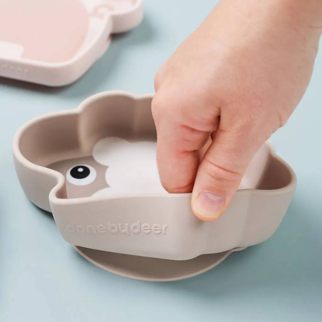 Silicone Stick & Stay Bowl - Sheepy