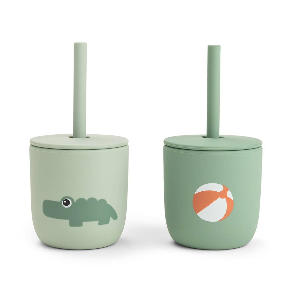 Silicone Straw Cup (2) - Playground
