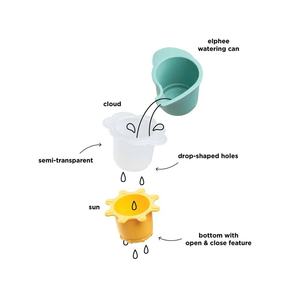 Water Play & Stacking Cups (3) - Elphee