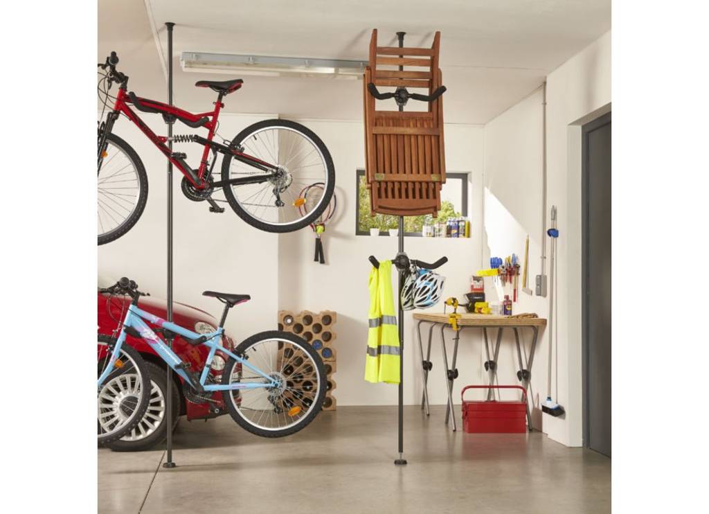 Stöng í gólf/loft - 2 hjól