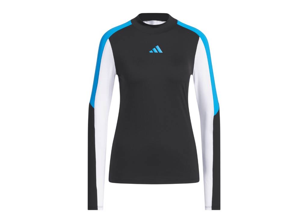 Beyond color block long sleeve mock neck top