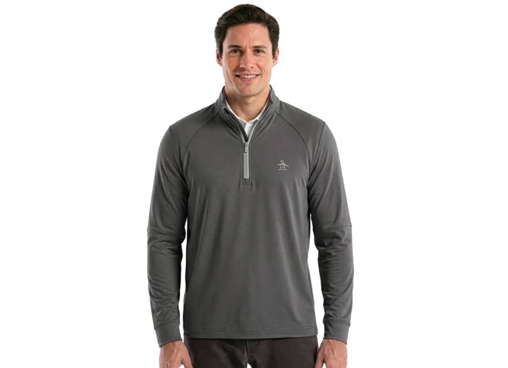 Mixed media 1/4 zip pullover