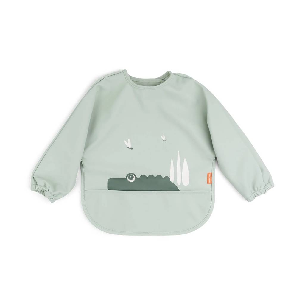 Sleeved Pocket Bib – Croco