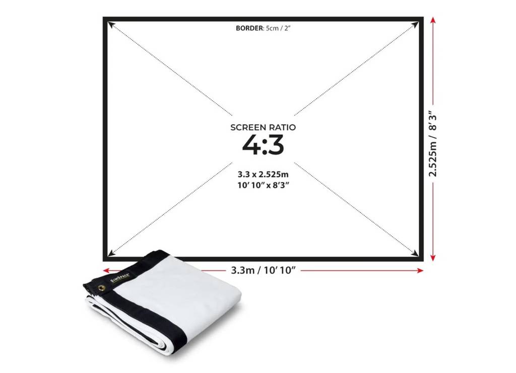 SimSpace Elite Impact Screen 3.3x2.5m
