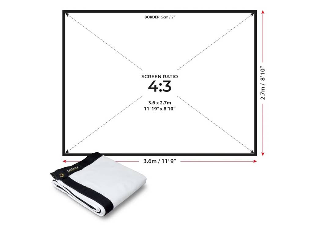 SimSpace Elite Impact Screen 3.6x2.7m