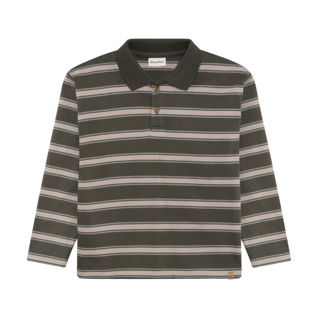 Long-sleeved polo T-shirt