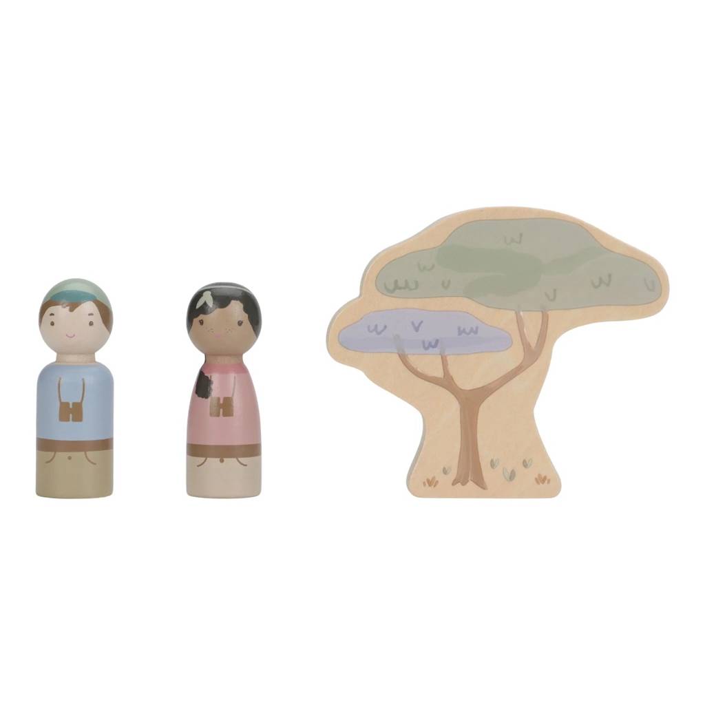 Wooden Safari Car with Animals