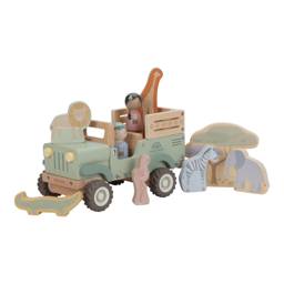 Wooden Safari Car with Animals