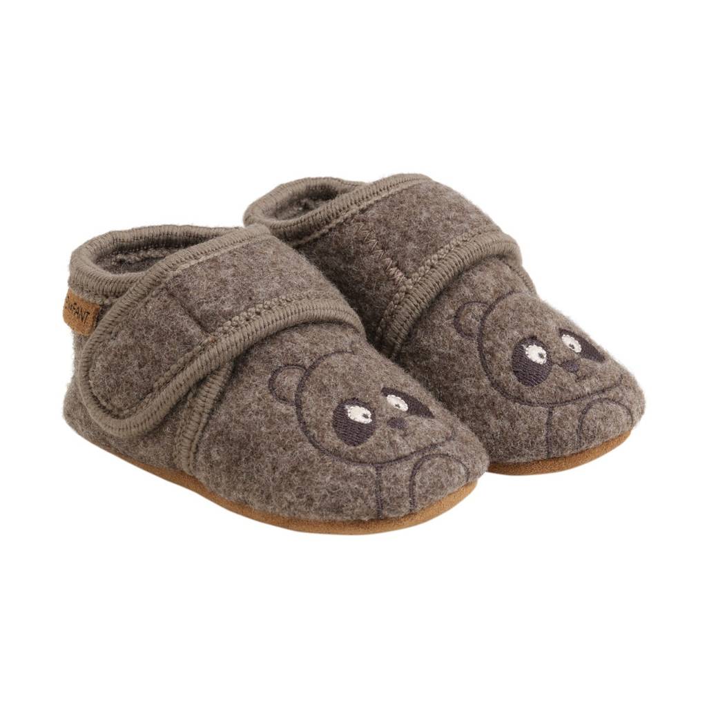 Wool Slippers w. Embroidery
