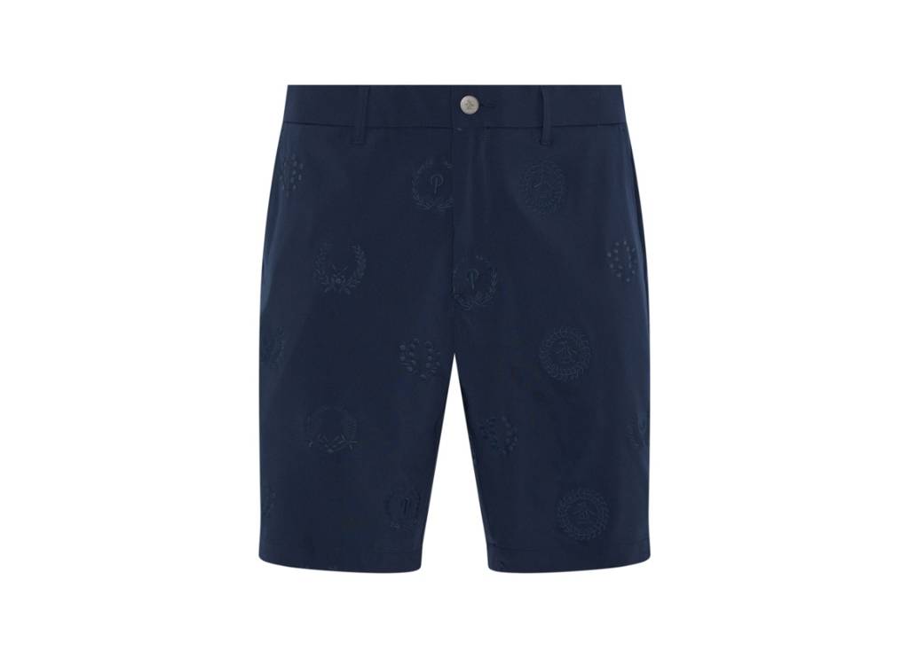 Victory crest embroidered 9″ short