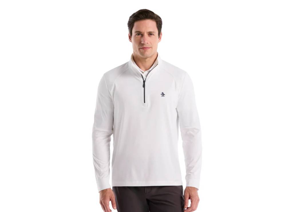 Mixed media 1/4 zip pullover
